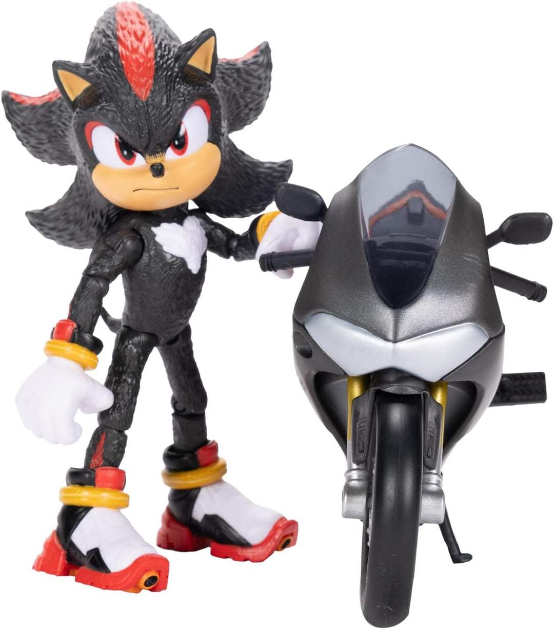 Sonic 3 der Film Shadow-Figur, 15 cm, beweglich, inklusive Shadow-Mobile von Jakks Pacific, Akustisc