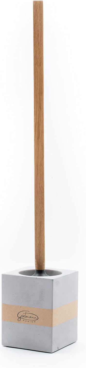 GUTMANN - DESIGN WC Bürstengarnitur aus Beton und Eichenholz WC Bürste WC Bürstenhalter handgemacht
