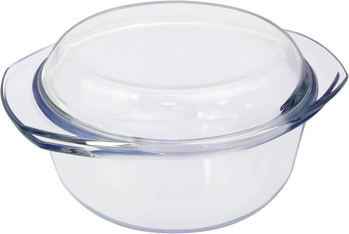 Auflaufform Glas mit Deckel, 1.5L 17cm Auflaufform mit Glas Deckel Ofenfest, Mikrowellenfest, 1.5L