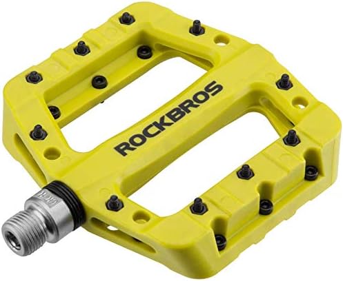 ROCKBROS Fahrradpedale Nylon Composite Flatpedale 9/16 MTB Pedale 3 Bearing rutschfest Wasserdicht A