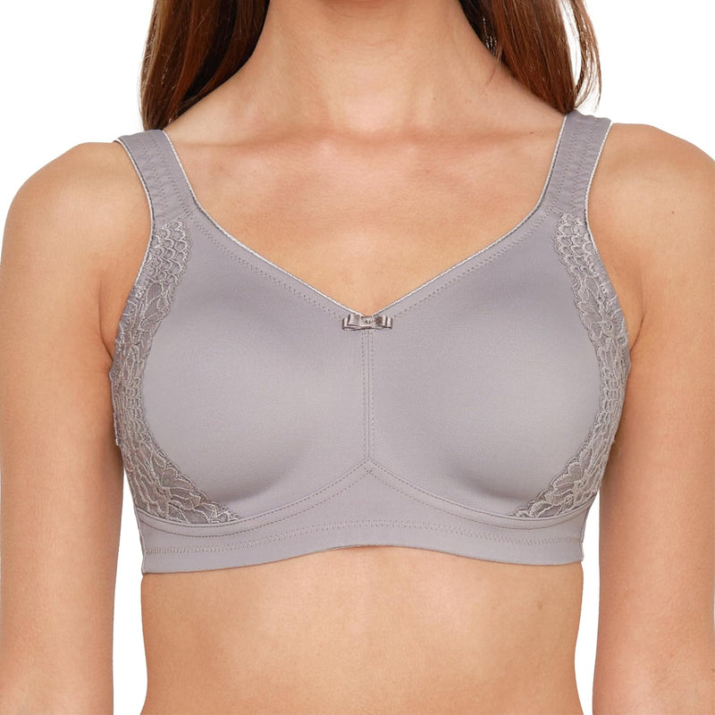 SUSA BH ohne Bügel I Minimizer BH mit seitlich am Cup angebrachter Spitze I Bügelloser BH mit breite