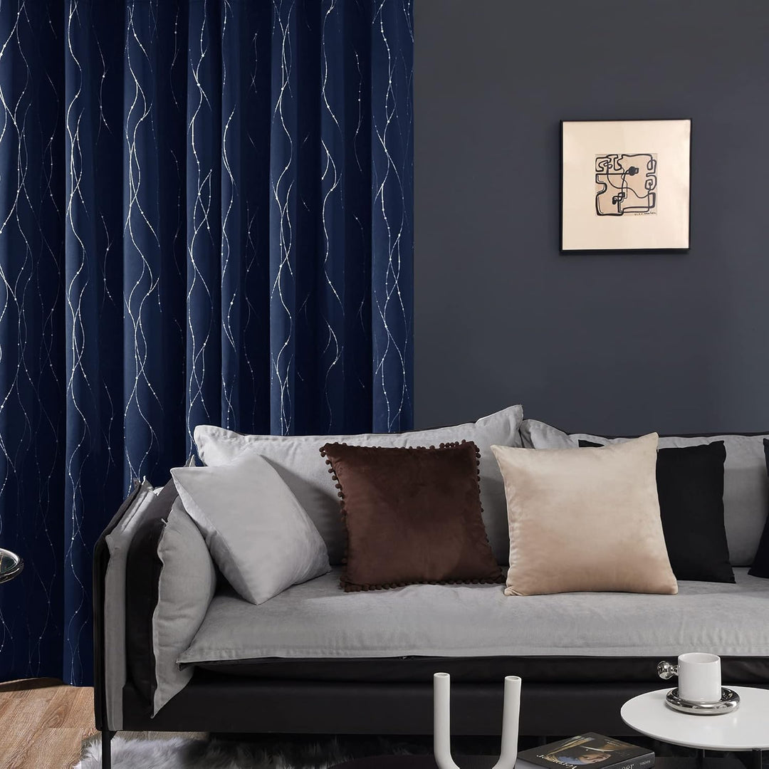 Deconovo Verdunkelungsgardinen mit Ösen Blickdichte Vorhänge Extra Warm Schlafzimmer für Junge, 175x