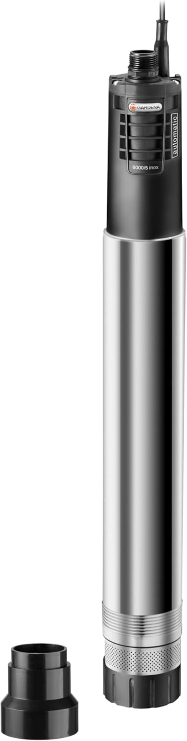 Gardena Premium Tiefbrunnenpumpe 6000/5 inox automatic: Brunnenpumpe mit 6000 l/h Fördermenge aus ro