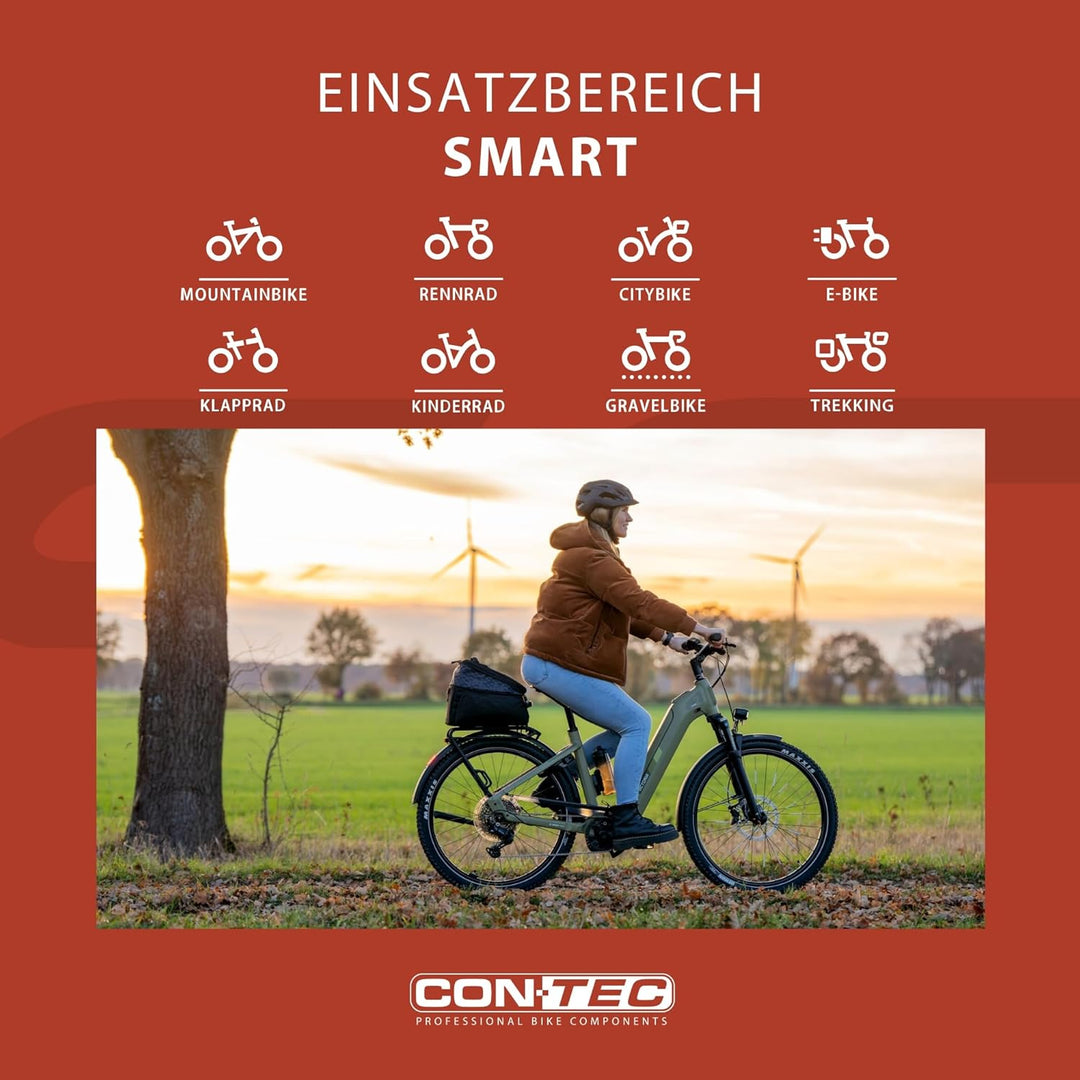 CONTEC Wandpräsenter smART, 30kg, aus Stahl und festen Kunststoff, inkl. Befestigungsmaterial, Fahrr