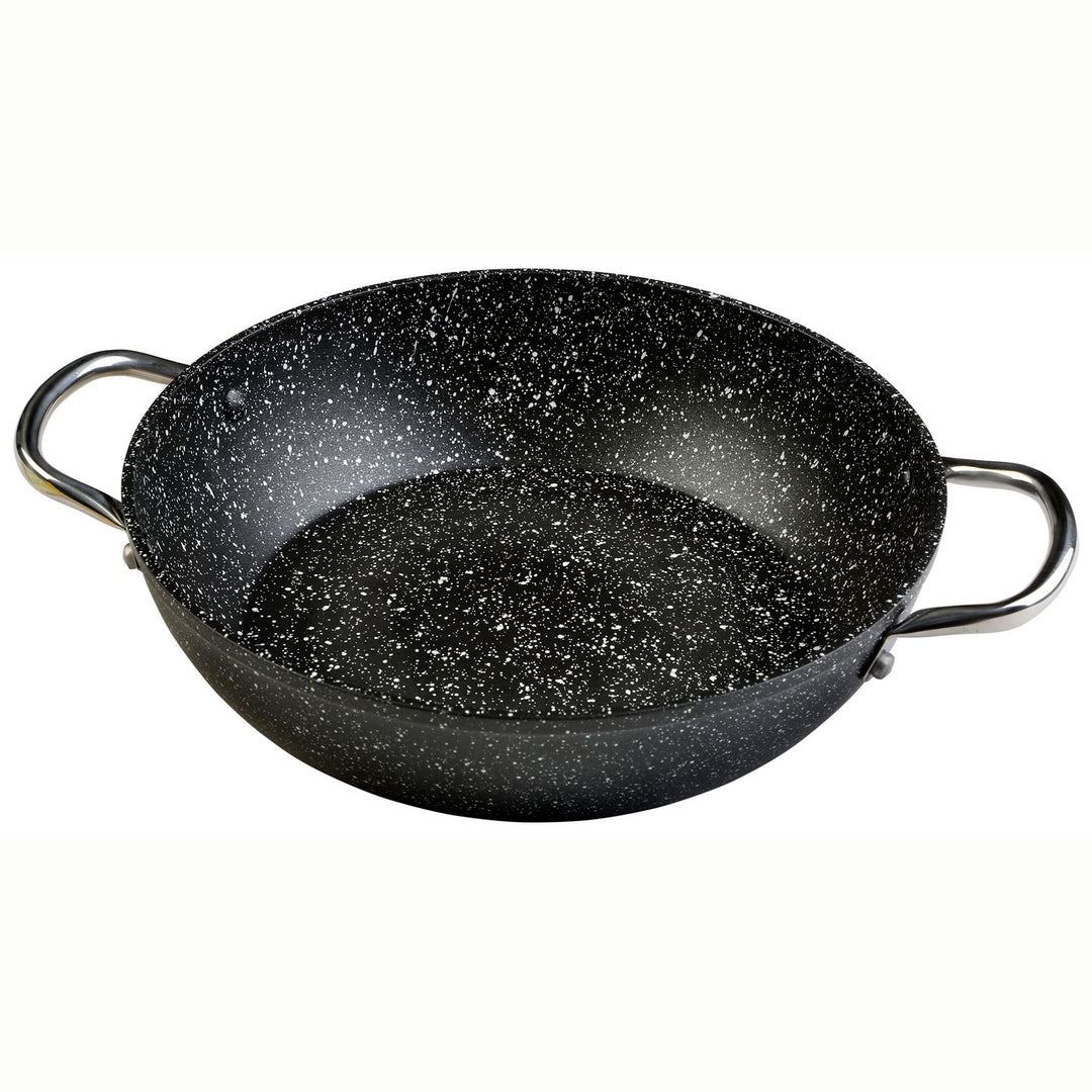 WECOOK! Granit Kochtopf mit niedriger Induktion, 30 cm, geschmiedetes Aluminium, 4,3 l, umweltfreund