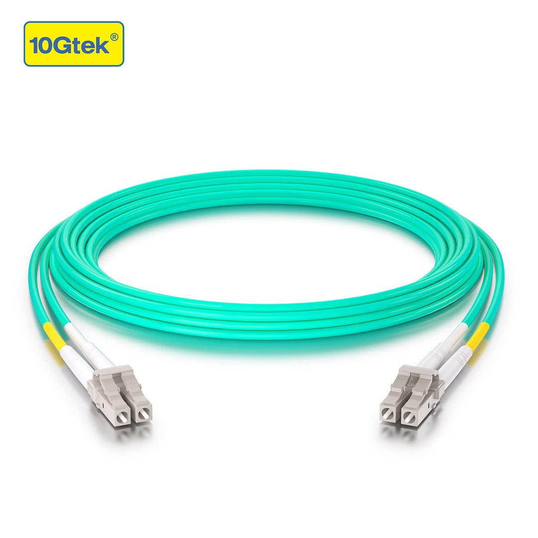 10Gtek LC zu LC OM4 Multimode Duplex 50-Meter, LWL Glasfaser Patchkabel Fibre Optic Patch Cable 50/1