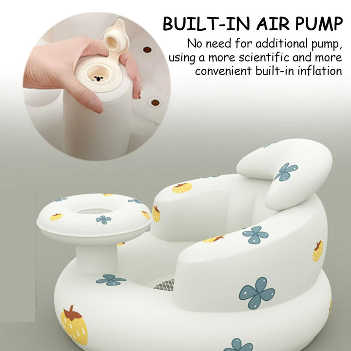 Aufblasbarer Stuhl für Baby | Aufblasbarer Baby-Bodensitz mit eingebauter Luftpumpe | Aufblasbarer S