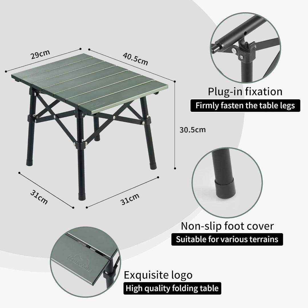Naturehike Campingtisch Klapptisch aus Aluminium Tragbarer Klappstuhl Ultraleicht Camping Tisch Klei