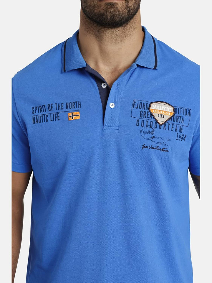 Jan Vanderstorm Herren Poloshirt Hallfred L Grosse Grössen Blau, L Grosse Grössen Blau