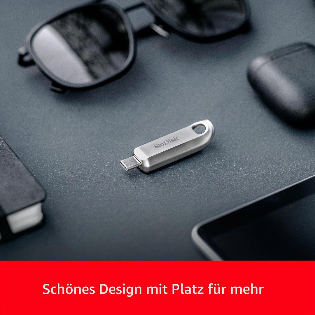 SanDisk Ultra Luxe USB-Type-C-Laufwerk 512 GB (USB-Type-C-Flash-Laufwerk, USB-3.2-Gen-1, Metalldesig