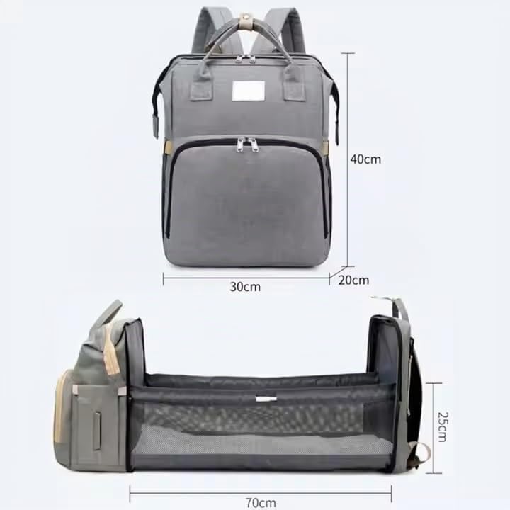 Multifunktionaler Rucksack mit faltbarem Schlafbereich, verstärkte Nähte, ergonomische Gurte, GRAU,