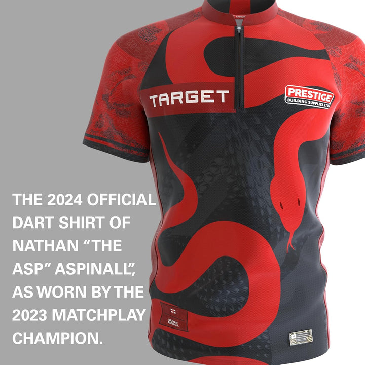 Target Darts Nathan Aspinall Dart Shirt ASP 2024 Edition – Darts Top, Mens Dart Shirts, Coolplay Col