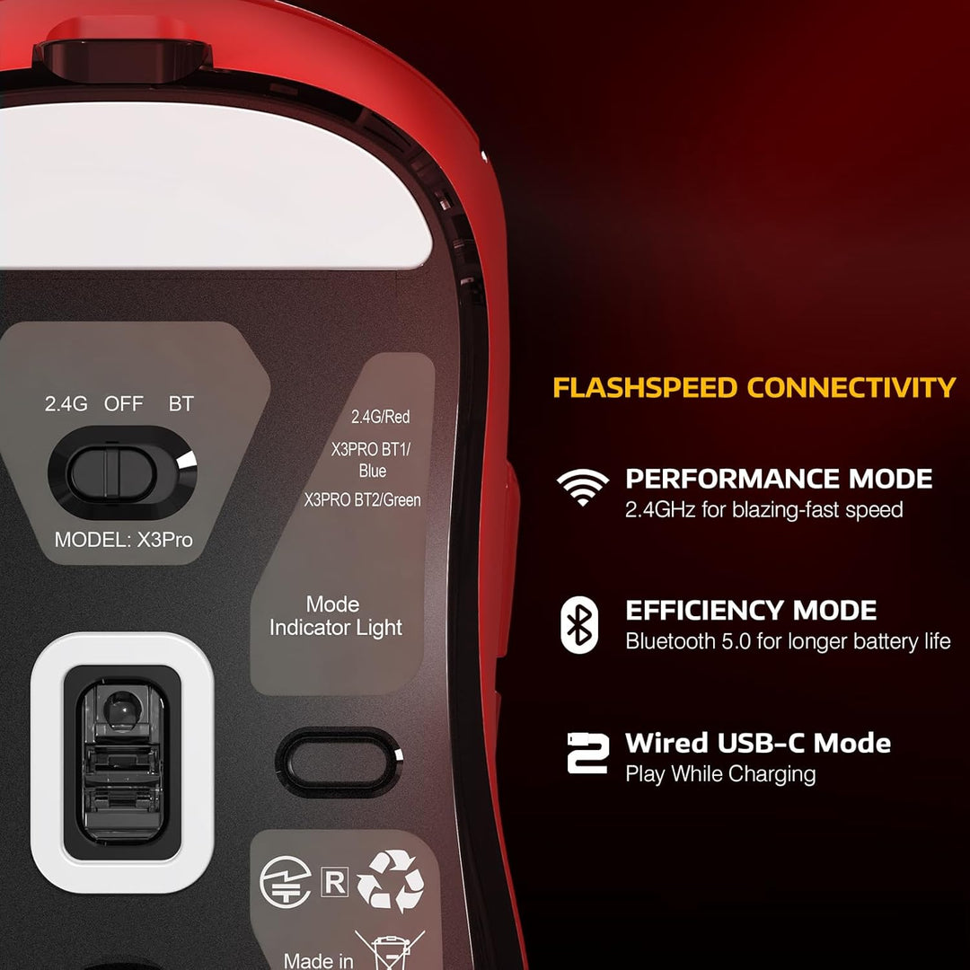 VGN Game Power Attack Shark X3PRO 59g Superlight Kabellose Gaming-Maus, 4K/8KHz Abfragerate, 26000DP