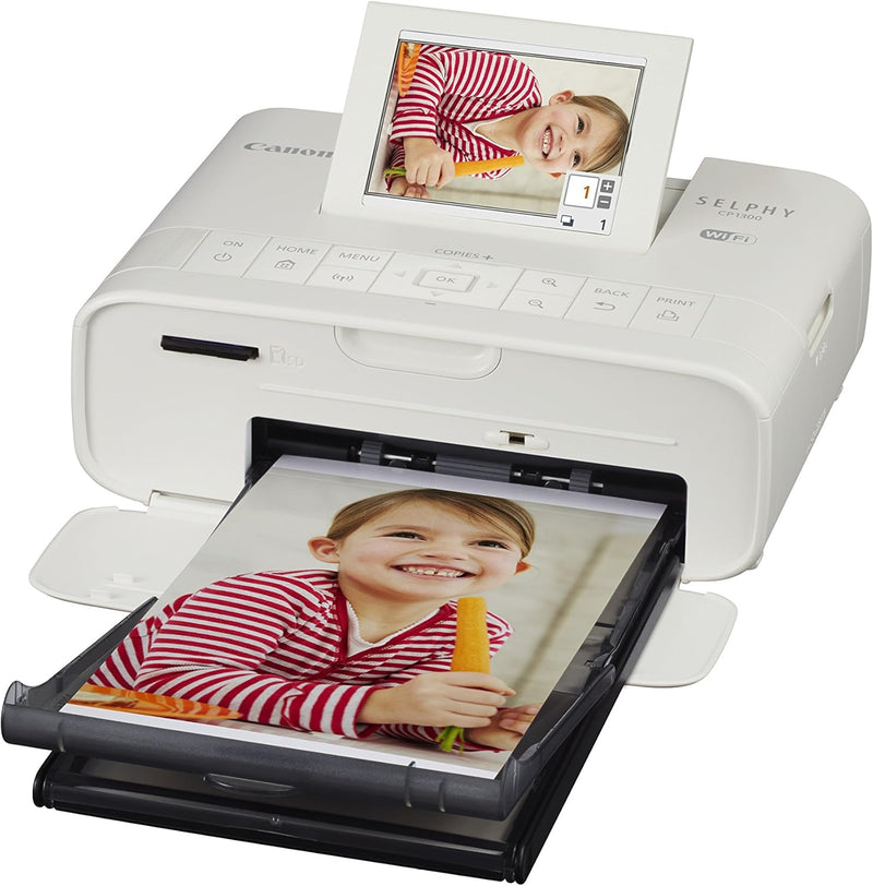 Canon SELPHY CP1300 mobiler Fotodrucker (Druck bis Postkartengrösse 10x15cm, WLAN, kabellos, Thermos