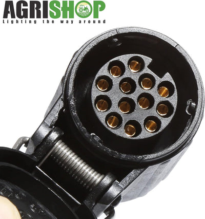AGRISHOP Anhängerkabel Adapterkabel 7auf 13-polig 12v 2.8m,Anhänger Verlängerung Spiralkabel 7-13pol