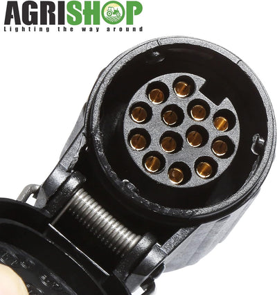 AgriShop Anhänger Verlängerungskabel Adapter13-Polig Auf 13 Polig,2.8M Spiralkabel Anhänger 13 polig