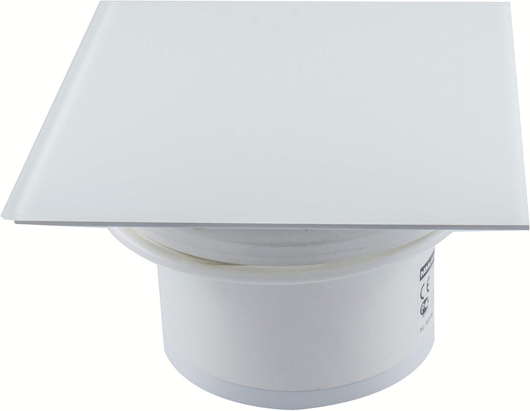 MMVG Ventilator/Lüfter Badlüfter mit integrierte Rückschlagklappe Glasfront stark 105 m³/h sehr leis
