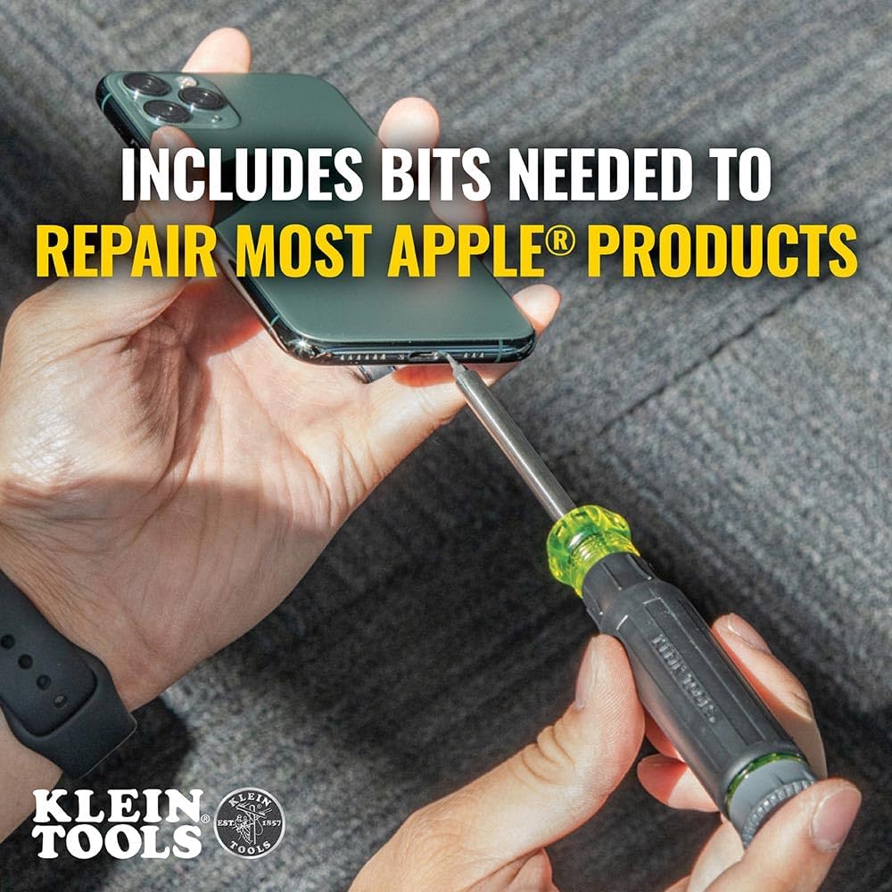 Klein Tools 32328 Präzisions-Schraubendreher, 27-in-1 Multi-Bit-Schraubendreher, Bits für Apple-Prod