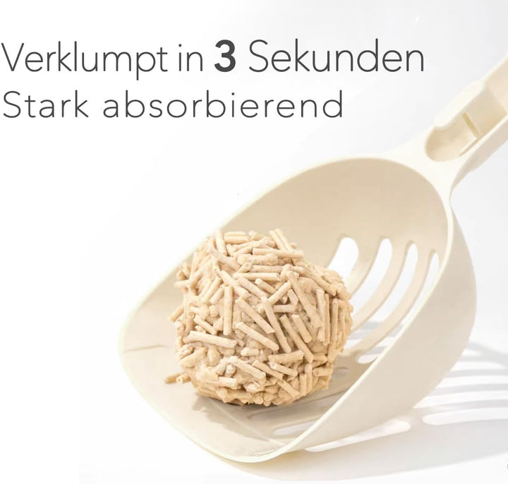 Tofu Katzenstreu, 100% natürlich, Innovative Klumpstreu, geruchsfrei, komplett wasserlöslich， biolog