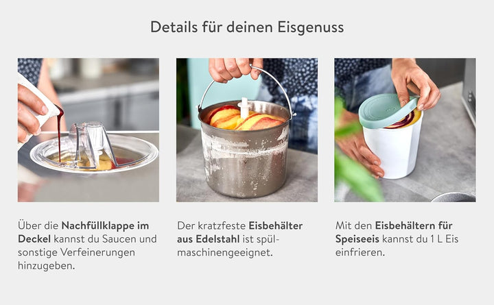 SPRINGLANE Eismaschine & Joghurtbereiter Elisa 2,0 L, selbstkühlendem Kompressor 220 W inkl. Aufbewa