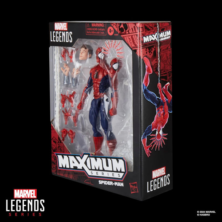 Marvel Legends Maximum Series Spider-Man Action-Figur, Rot/Blau, 15 cm grosse Superhelden-Figur zum