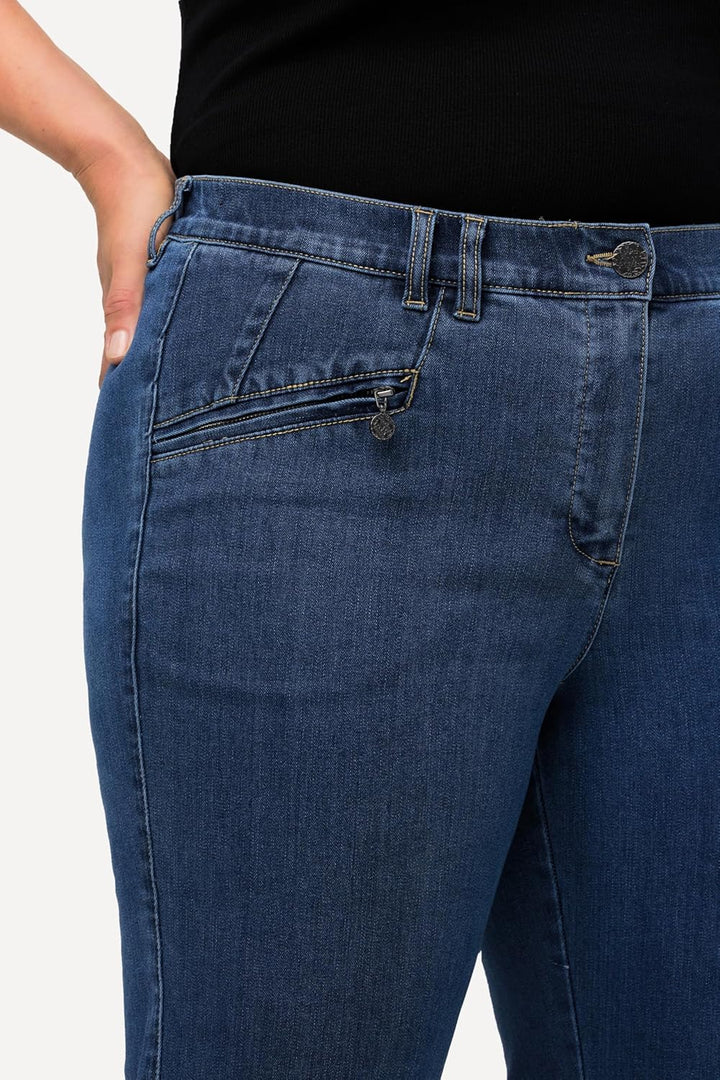 Ulla Popken Damen Mony Jeans 32W / 30L Blue Denim, 32W / 30L Blue Denim