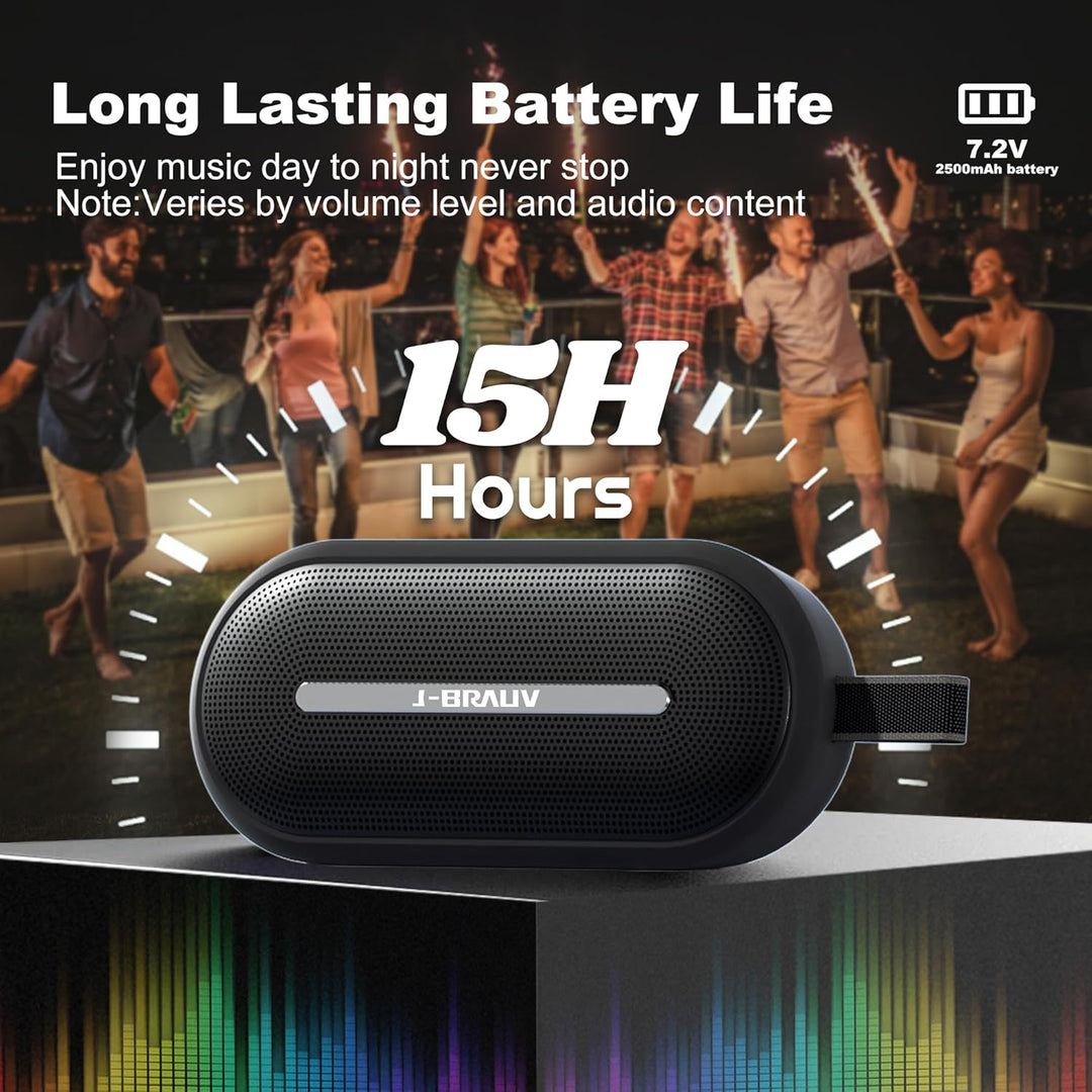 Flex Tragbarer Bluetooth Lautsprecher Outdoor, 25W wasserdichte Musikbox, IP67 Bluetooth Lautspreche