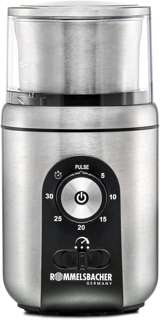 ROMMELSBACHER Gewürz- & Kaffeemühle EGK 250, 2 Edelstahlbehälter mit Schlagmesser & Spezialmesser, F
