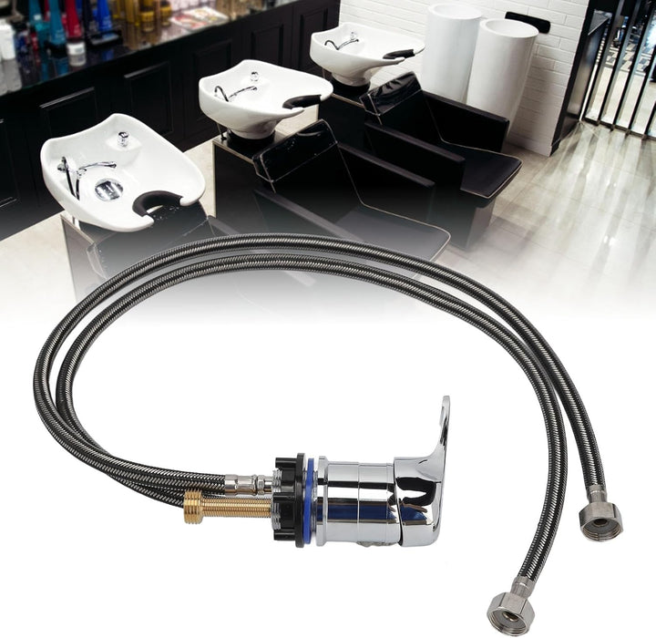 Professioneller Shampoo Beckenarmatur mit 80cm Schlauch, aus Zinklegierung, keramischer Ventilkern f