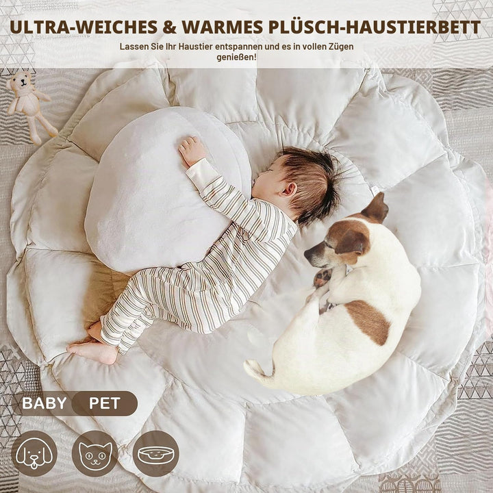 5-in-1 Baby Spieldecke,Krabbeldecke für Baby Spielmatte, Krabbelmatte mit Spielbogen 5 abnehmbarem B