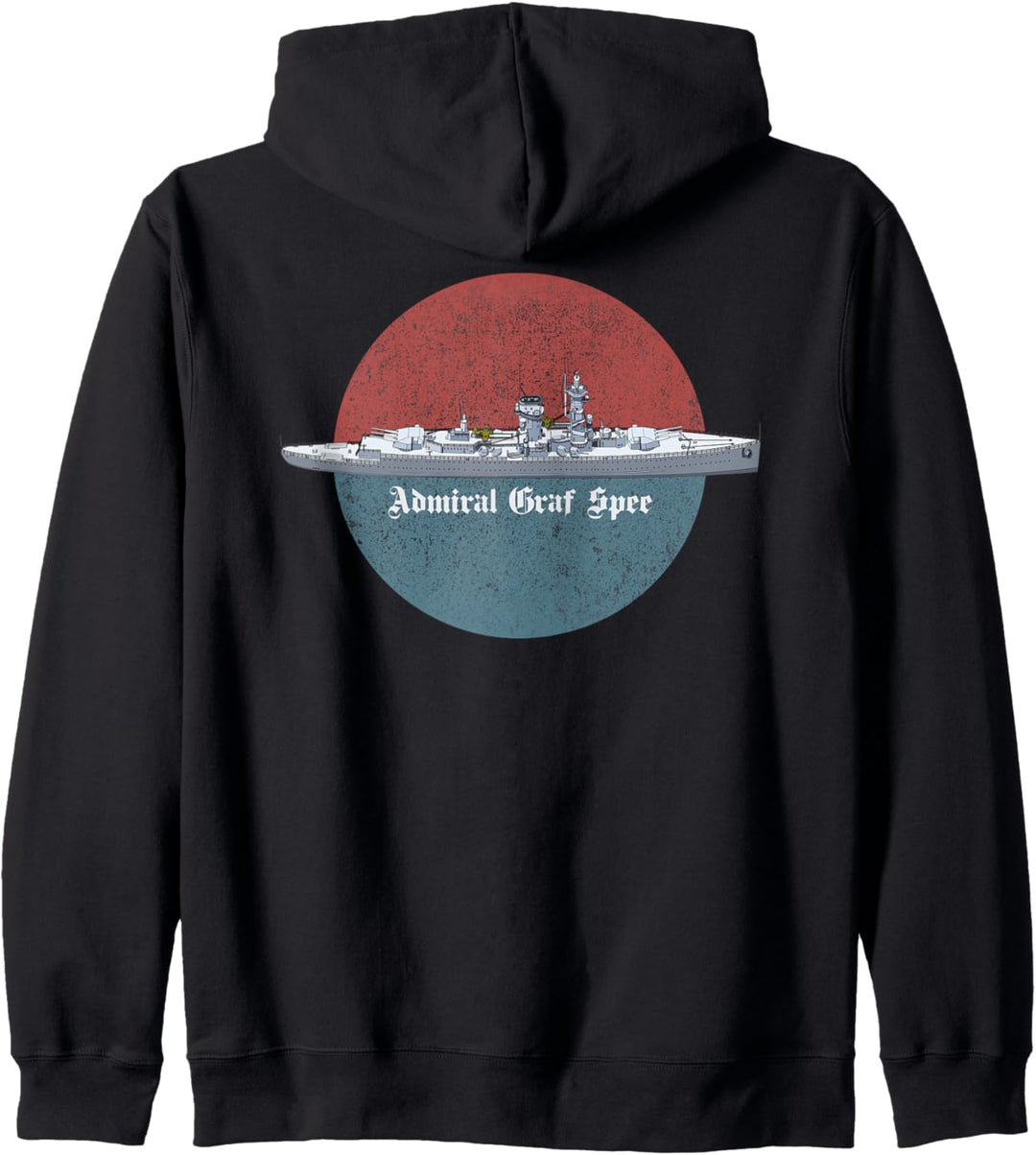 Admiral Graf Spee Deutsches WW2 Panzerschiff Vintage Szene Kapuzenjacke
