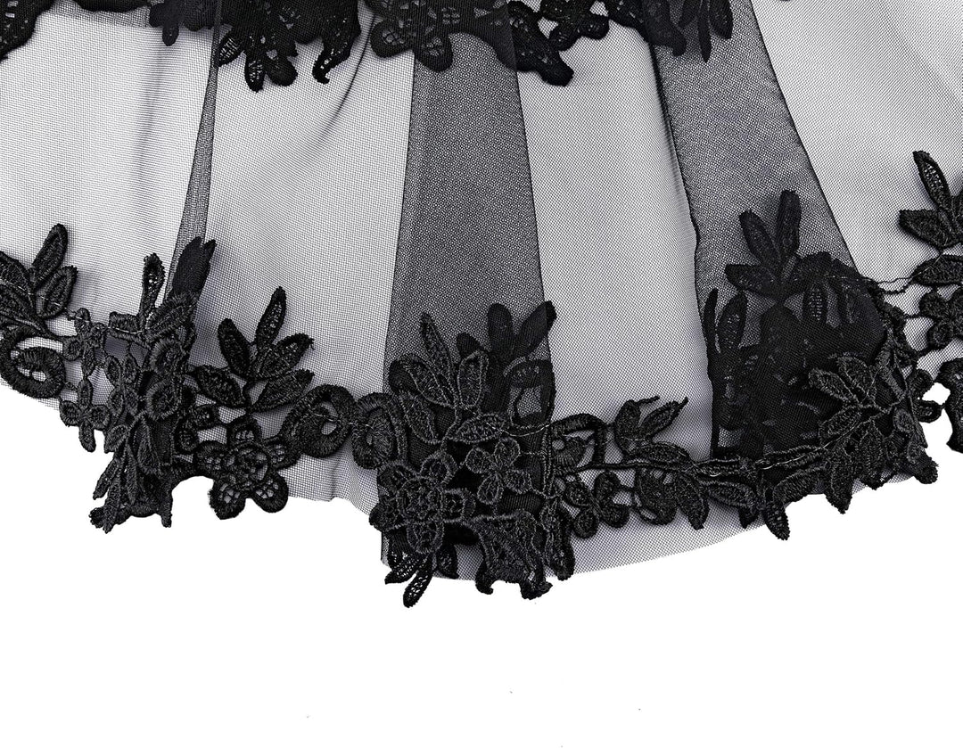 CHIC DIARY Elegant Stola Umschlagtuch Brautkleid Umhang Spitze Tüll Cape Retro Lace Boleros für Aben