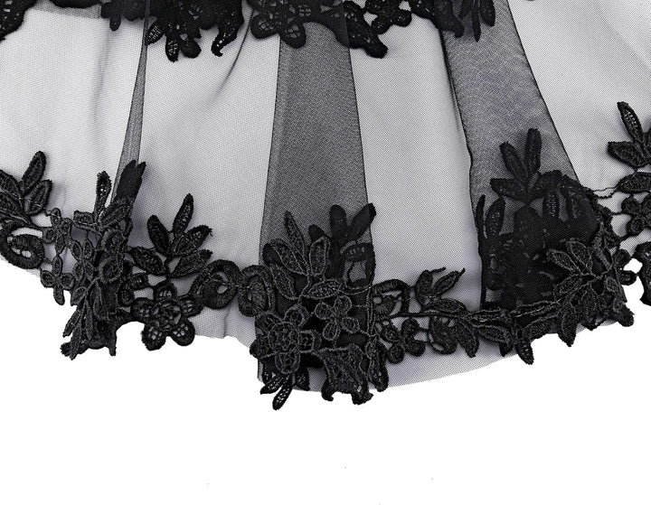 CHIC DIARY Elegant Stola Umschlagtuch Brautkleid Umhang Spitze Tüll Cape Retro Lace Boleros für Aben