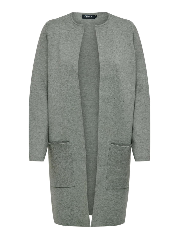 ONLY Damen Onlriver L/S Long Cardigan KNT Noos Strickjacke XS Agave Green/Detail:w. Melange, XS Agav