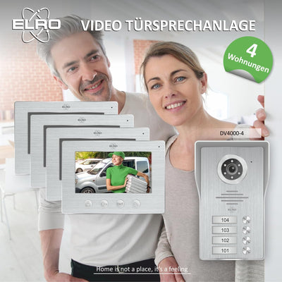 ELRO DV4000-4 DV4000, Grau, 4 Appartment Ohne App 4 Appartment, Ohne App 4 Appartment