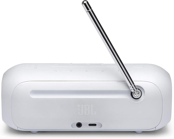 JBL Tuner 2 Radiorekorder in Weiss – Tragbarer Bluetooth Lautsprecher mit MP3, DAB+ und UKW Radio –