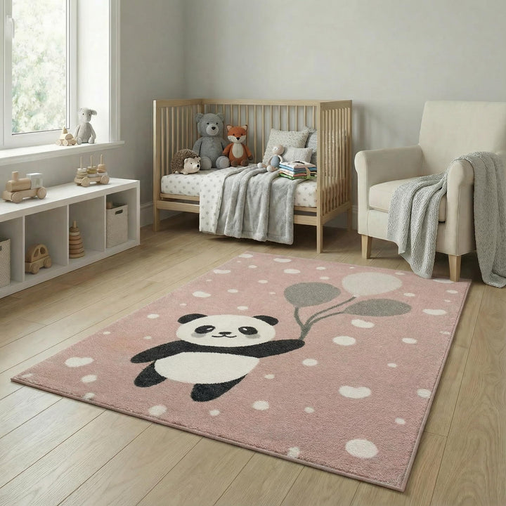 Jimri Teppich Kinderzimmer - Teppiche für Kinderzimmer, Kinderteppich, Kinderteppich Mädchen, Bär, P
