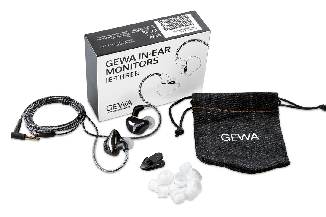 GEWA IN-Ear Monitor IE-Three, schwarz,weiss