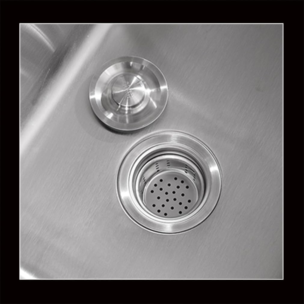 Freistehender Spültisch Edelstahl,Spülbecken Waschbecken Movable Einzelbecken Küche mit Wasserhahn W
