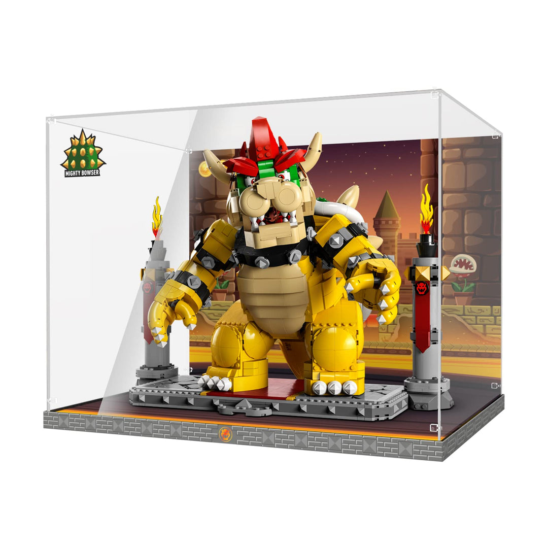 cooldac Acryl Vitrine Box für Lego 71411 Super Mario Der mächtige Bowser, staubdicht Transparent Cle