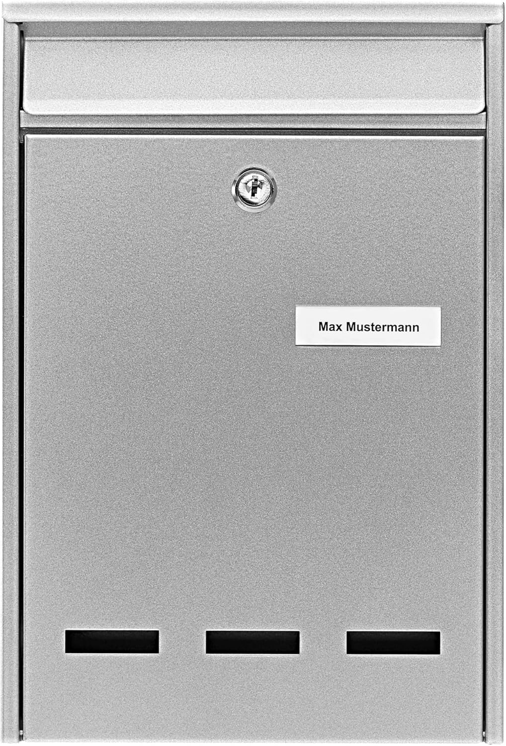 Burg-Wächter Anlagenbriefkasten, A5 Einwurf-Format, Verzinkter Stahl, Pocket 5871 Si, Silber, Silber