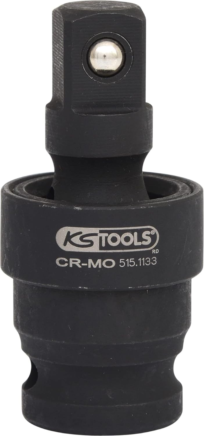 KS Tools 515.1133 1/2" Kraft-Kugelgelenk & 515.1135 1/2" Kraft-Verlängerung, 125mm Bundle mit Kraft-