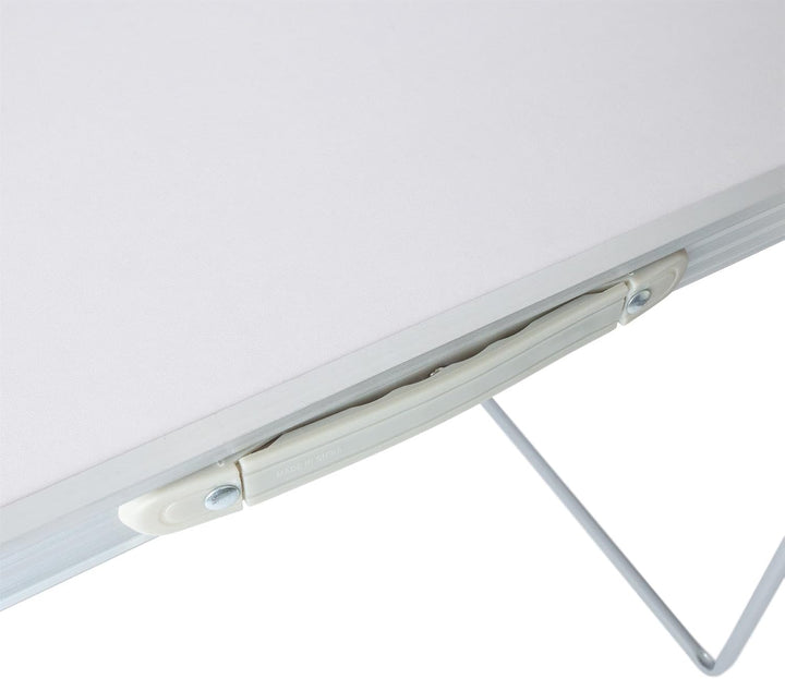 Harbour Housewares 1x Weiss 80cm x 60cm Klappbarer Campingtisch aus Metall - Klein Faltbar Tragbar D