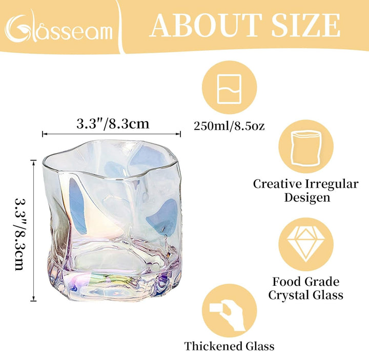 Whiskey Gläser Set Whisky Glas: 2 Stück Edel Rum Tumbler Weingläser Ohne Stiel Männer Papa Scotch Vo