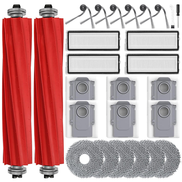 26 Ersatzzubehör für Roborock QV 35A / QV 35S / QR 798 / QR 598 Staubsauger Roboter, 6 Staubbeutel,