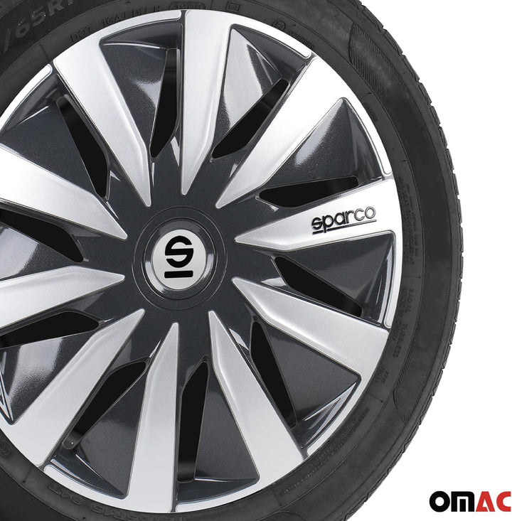 Satz Sparco Radzierblenden Lazio 16-Zoll Grau/Silber 16" Grau, 16" Grau