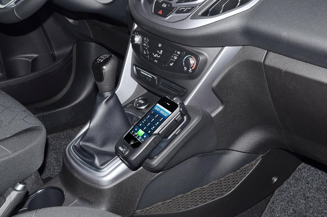 KUDA 095750 Halterung Echtleder schwarz für Ford B-Max ab 03/2012 bis 2017, 095750