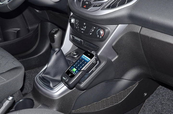 KUDA 095750 Halterung Echtleder schwarz für Ford B-Max ab 03/2012 bis 2017, 095750