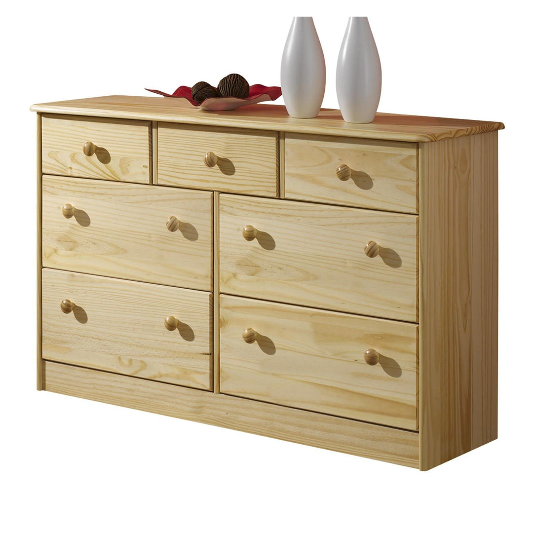 IDIMEX Sideboard Rondo, schöne Kommode im Landhausstil, Massive Holzkommode mit 7 Schubladen, Zeitlo