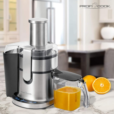 Profi Cook Entsafter PC-AE 1156 Automatik-Saftpresse mit hochwertigem Edelstahl-Gehäuse, 1 Liter Saf